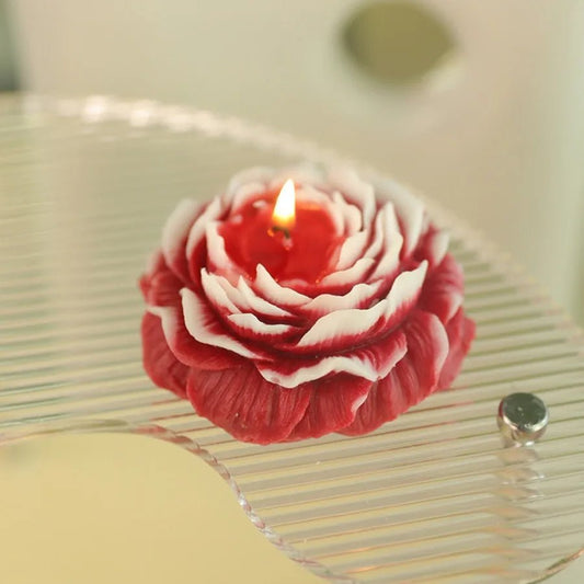 1pc Peony Flower Aromatherapy Candle Holiday Decoration Bridesmaid Gift Box Packaging Birthday Gift Wedding Keepsake Easter Gift - UNAKIT